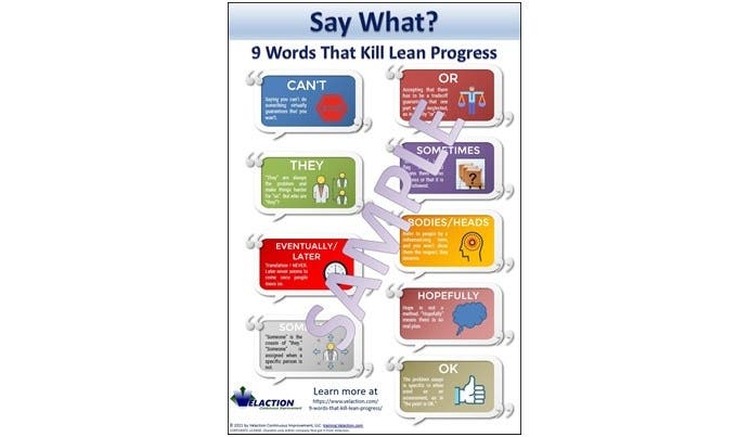 9 Words That Kill Lean Progress (Poster / Passive Learning)
