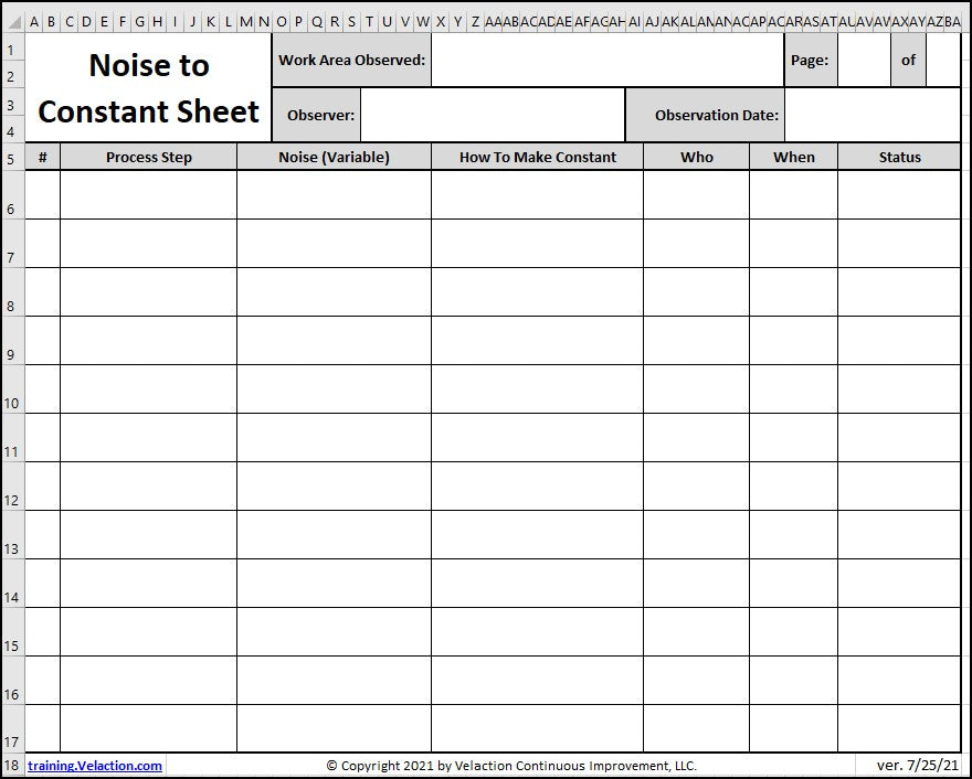 Noise to Constant Sheet - FREE