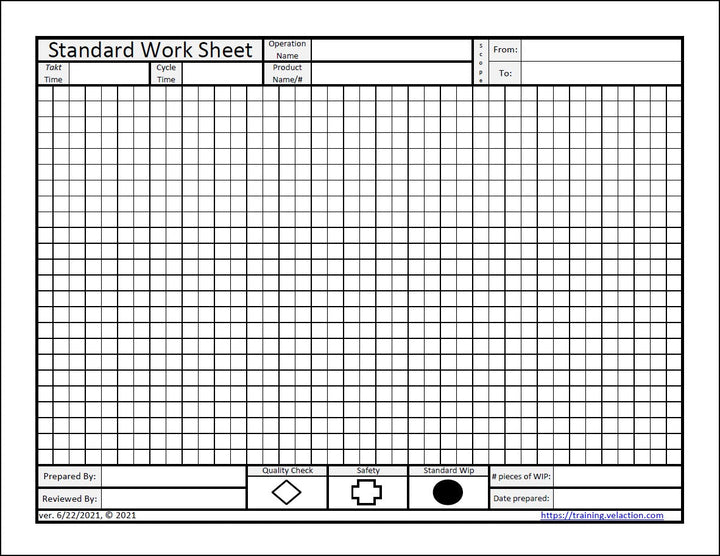 Standard Work Sheet