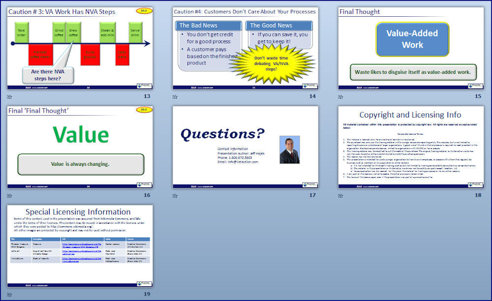 Value / Non Value-Added Lean PowerPoint Presentation