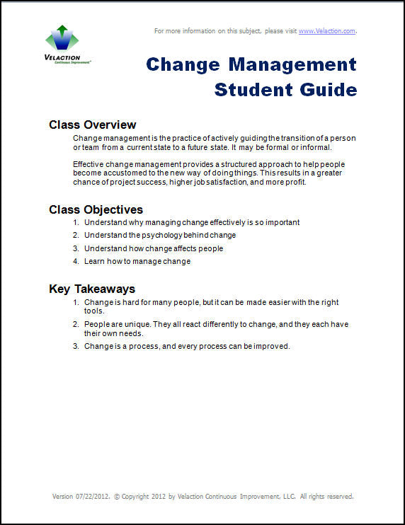 Change Management Trainer Downloads