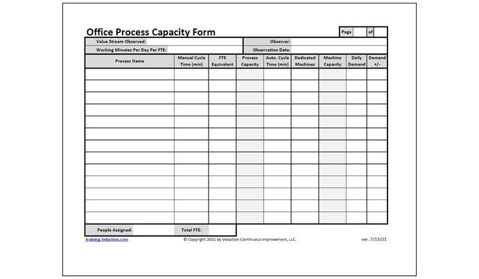 Process Capacity Sheet.pdf Office Process Capacity Form – Velaction Store