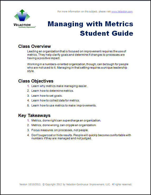 Managing With Metrics Trainer Downloads