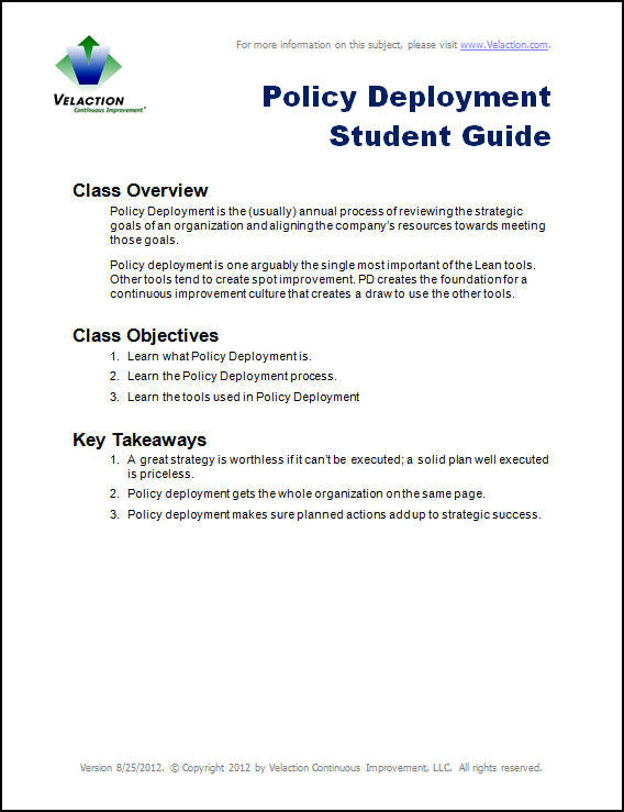 Policy Deployment Trainer Downloads