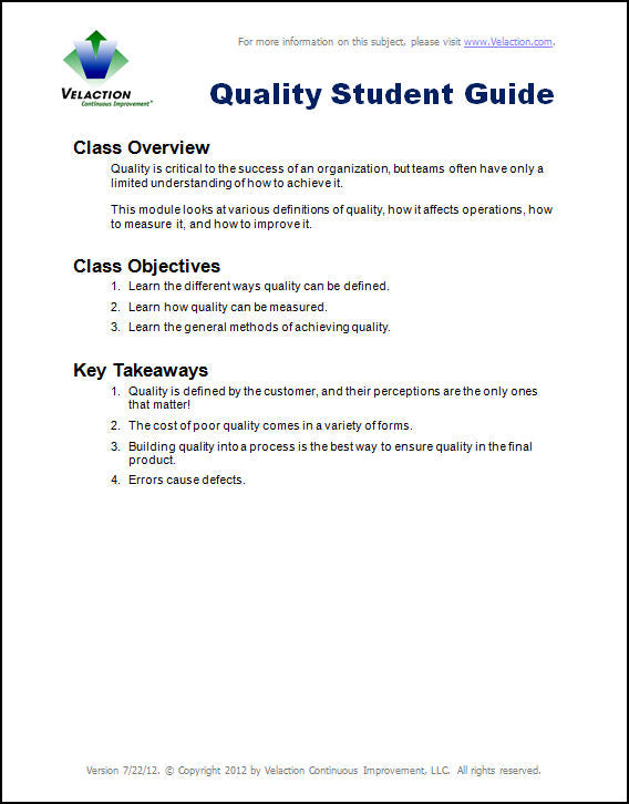 Quality Overview Trainer Downloads
