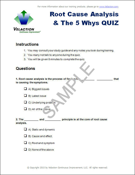 Root Cause Analysis & the 5 Whys Trainer Downloads