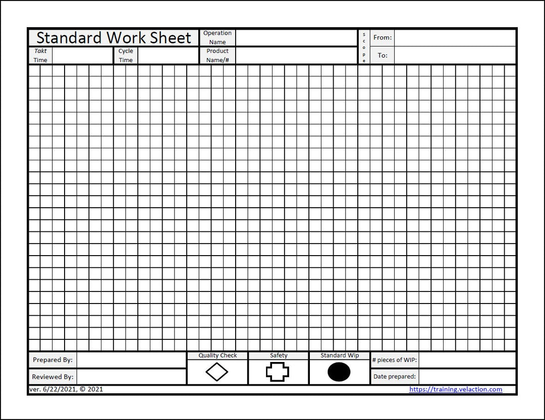 Standard Work Sheet
