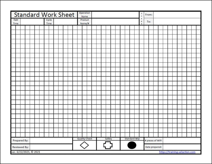 Standard Work Sheet