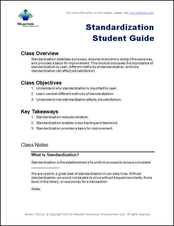 Standardization Trainer Downloads
