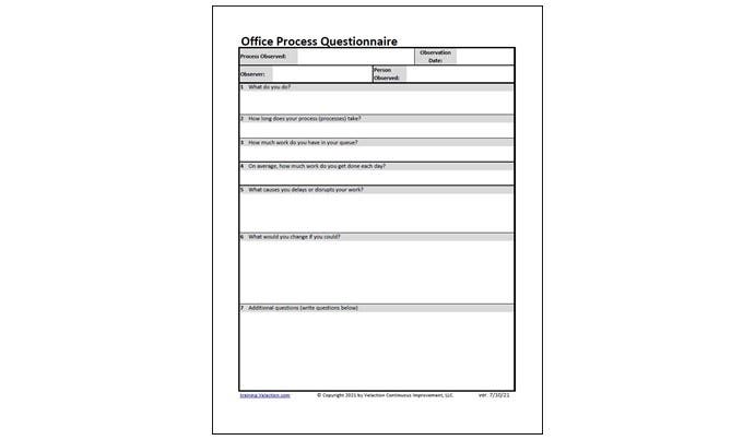 Office Process Questionnaire – Velaction Store